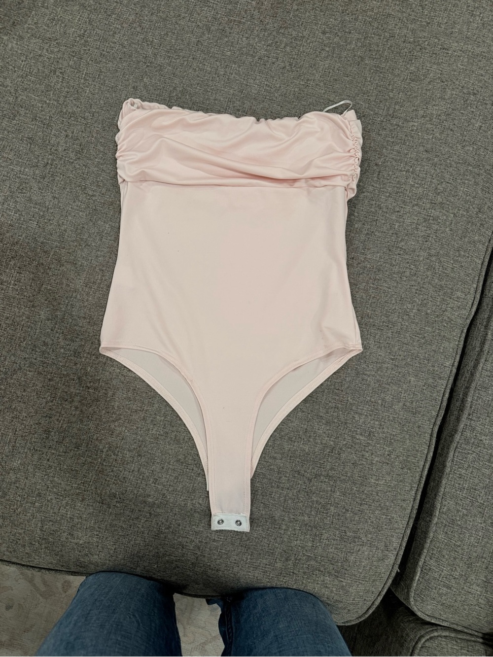 Pink Strapless Body Suit